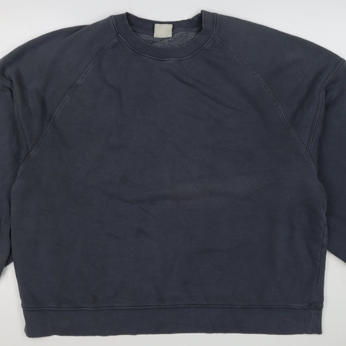 Pull&Bear Women’s Grey M Crew Neck Raglan Pullover Sweatshirt