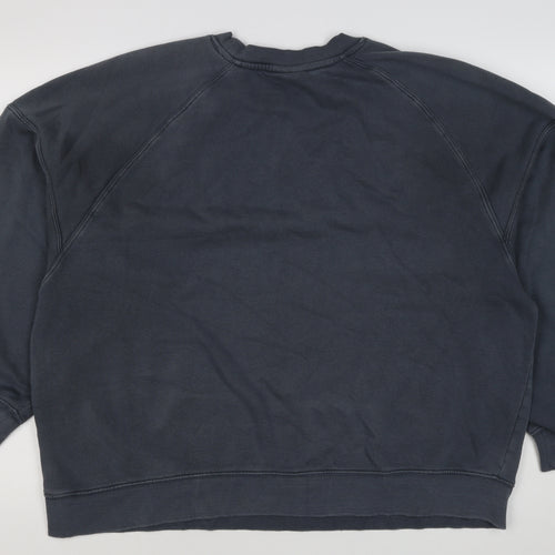 Pull&Bear Women’s Grey M Crew Neck Raglan Pullover Sweatshirt