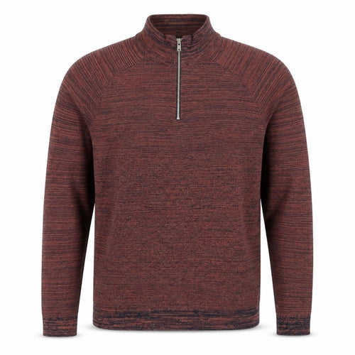 Primark Men’s Brown Marl 1/4 Zip High Neck Knit Jumper Size L
