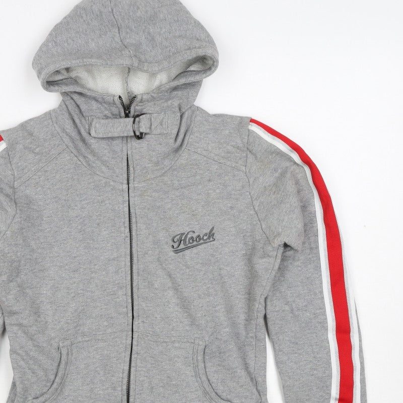 Macc Women’s Grey Size 10 Full Zip Hooded Logo Sweatshirt