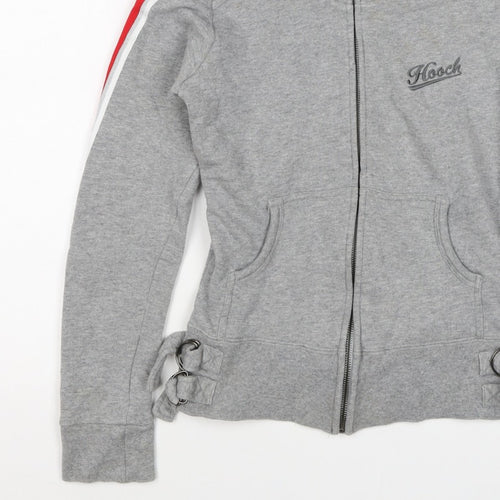 Macc Women’s Grey Size 10 Full Zip Hooded Logo Sweatshirt