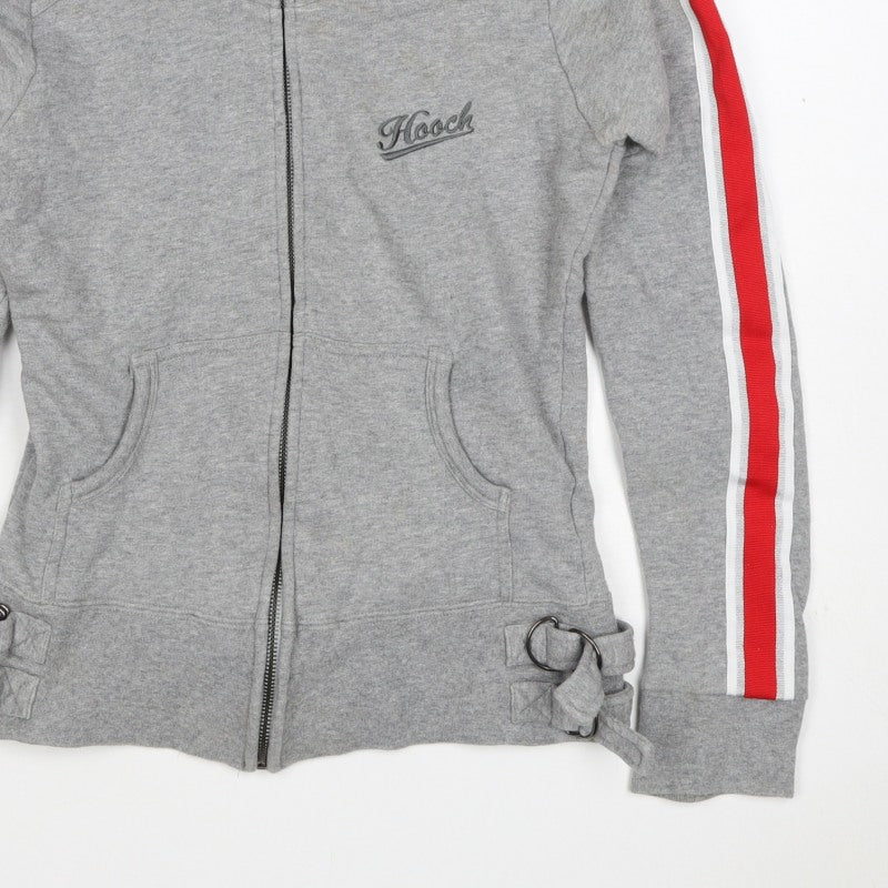 Macc Women’s Grey Size 10 Full Zip Hooded Logo Sweatshirt