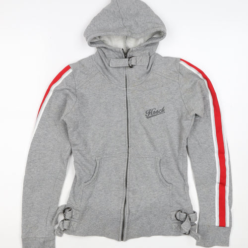 Macc Women’s Grey Size 10 Full Zip Hooded Logo Sweatshirt
