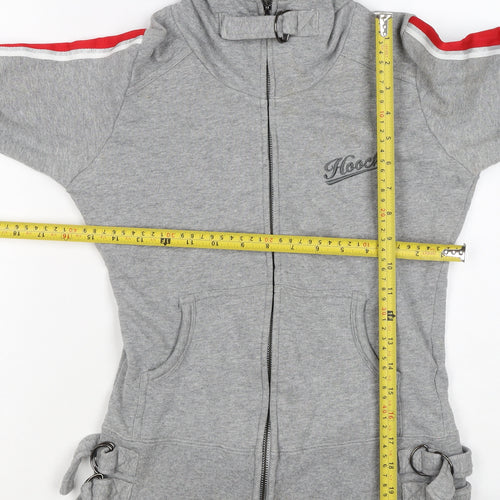 Macc Women’s Grey Size 10 Full Zip Hooded Logo Sweatshirt