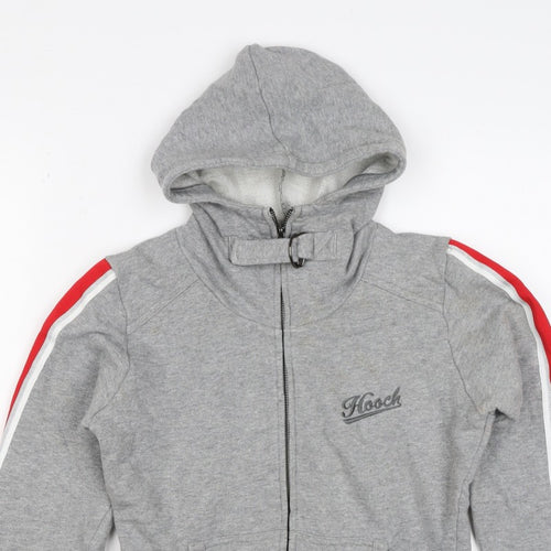 Macc Women’s Grey Size 10 Full Zip Hooded Logo Sweatshirt