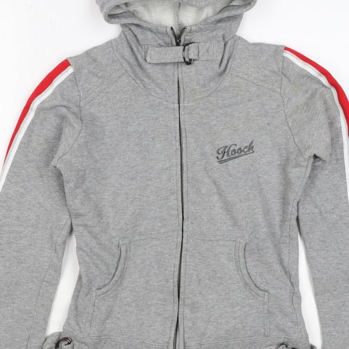 Macc Women’s Grey Size 10 Full Zip Hooded Logo Sweatshirt