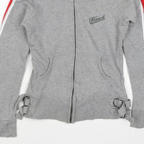 Macc Women’s Grey Size 10 Full Zip Hooded Logo Sweatshirt