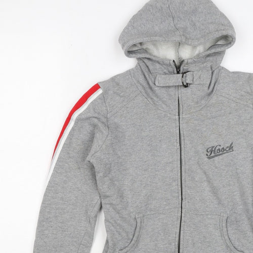 Macc Women’s Grey Size 10 Full Zip Hooded Logo Sweatshirt
