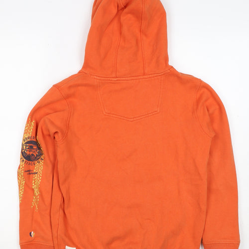 FatFace Boys Orange Land Rover Graphic Pullover Hoodie Age 10-11