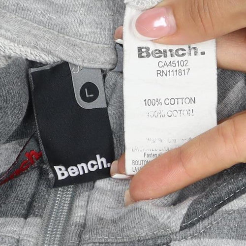 Bench Men’s Grey Camo Full Zip High Neck Sweatshirt Size L