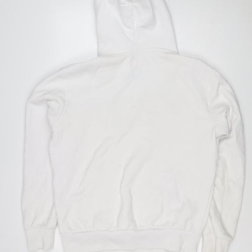 Superdry Men’s White XL Pullover Hoodie Red Athletics Logo Graphic