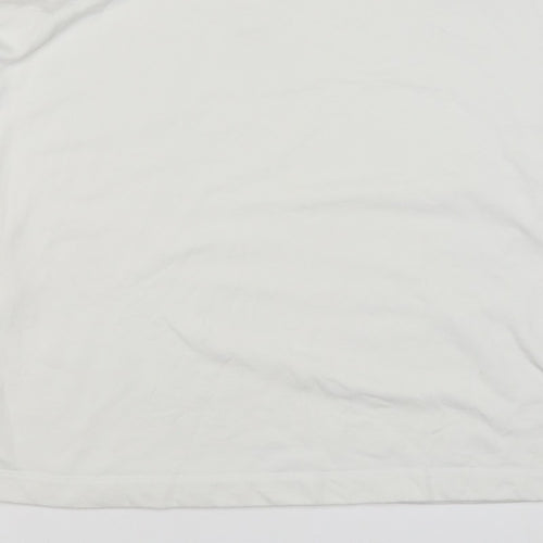Lands' End Women's White XL Relaxed Crew Neck Pullover Sweatshirt
