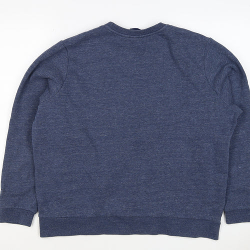 Superdry Teens Blue UK 16 Pullover Sweatshirt Embroidered Logo