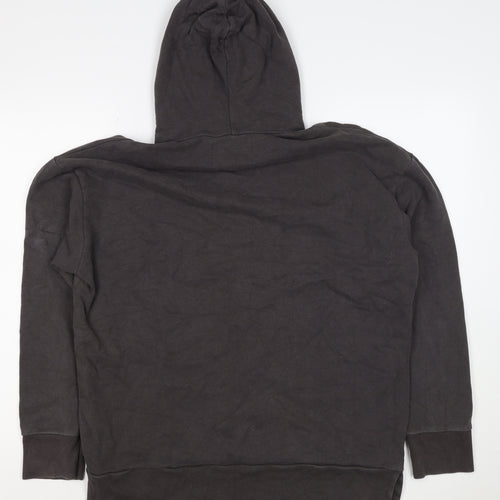River Island Men’s Black M Distressed Pullover Hoodie Kangaroo Pocket
