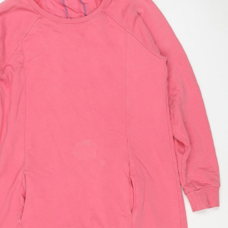 Joules Women’s Pink Size 8 Knee Length Jersey Jumper Dress Pockets