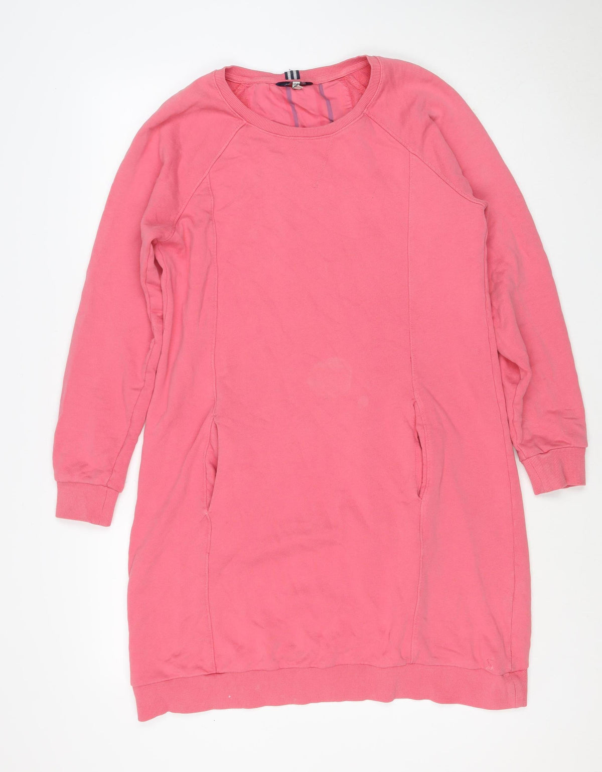 Joules Women’s Pink Size 8 Knee Length Jersey Jumper Dress Pockets