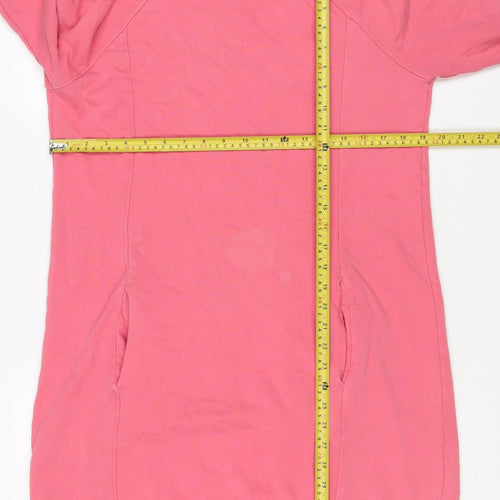 Joules Women’s Pink Size 8 Knee Length Jersey Jumper Dress Pockets