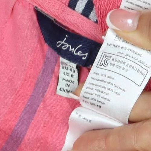 Joules Women’s Pink Size 8 Knee Length Jersey Jumper Dress Pockets
