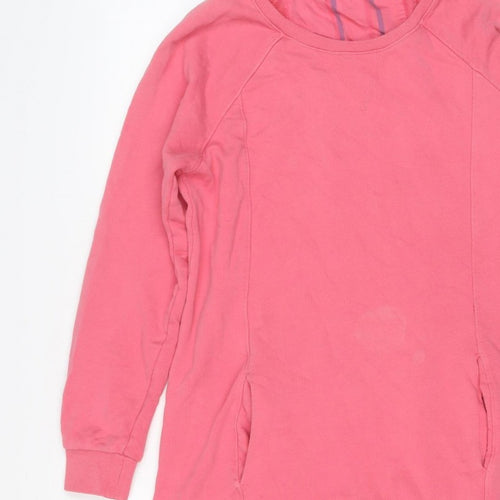 Joules Women’s Pink Size 8 Knee Length Jersey Jumper Dress Pockets