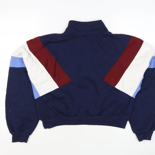H&M Divided Women’s Multicoloured 1/4 Zip High Neck Jumper Size S