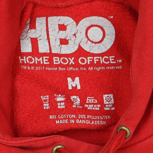 HBO Men’s Red M Pullover Hoodie Tyrion Lannister Quote Graphic