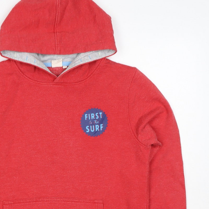 Additional view of Saltrock boys’ red 11-12 years pullover hoodie surf car graphic