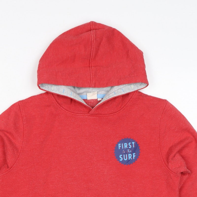 Additional view of Saltrock boys’ red 11-12 years pullover hoodie surf car graphic
