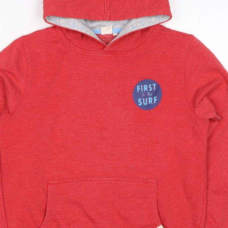 Additional view of Saltrock boys’ red 11-12 years pullover hoodie surf car graphic