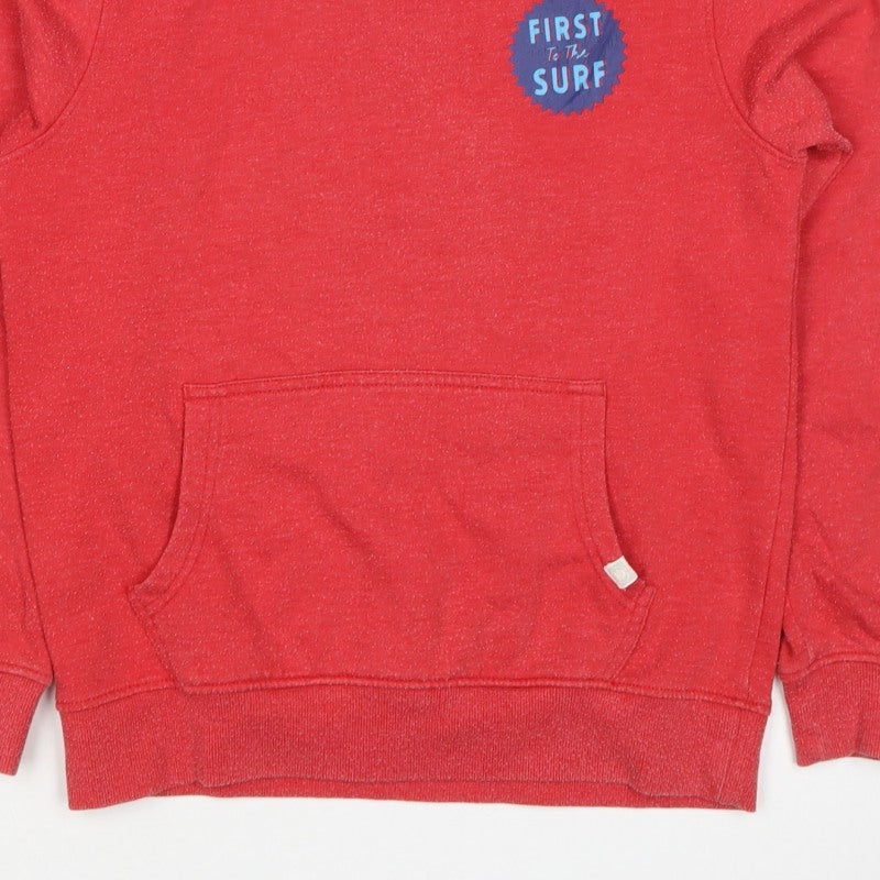 Additional view of Saltrock boys’ red 11-12 years pullover hoodie surf car graphic