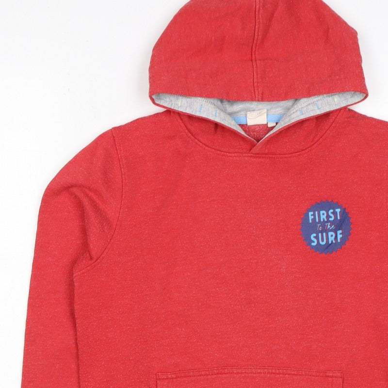 Additional view of Saltrock boys’ red 11-12 years pullover hoodie surf car graphic