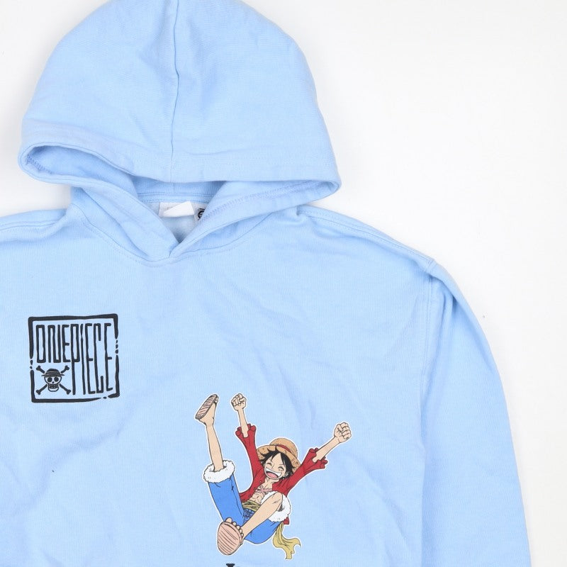 Additional view of Zara boys’ blue 9-10 years one piece luffy graphic print pullover hoodie