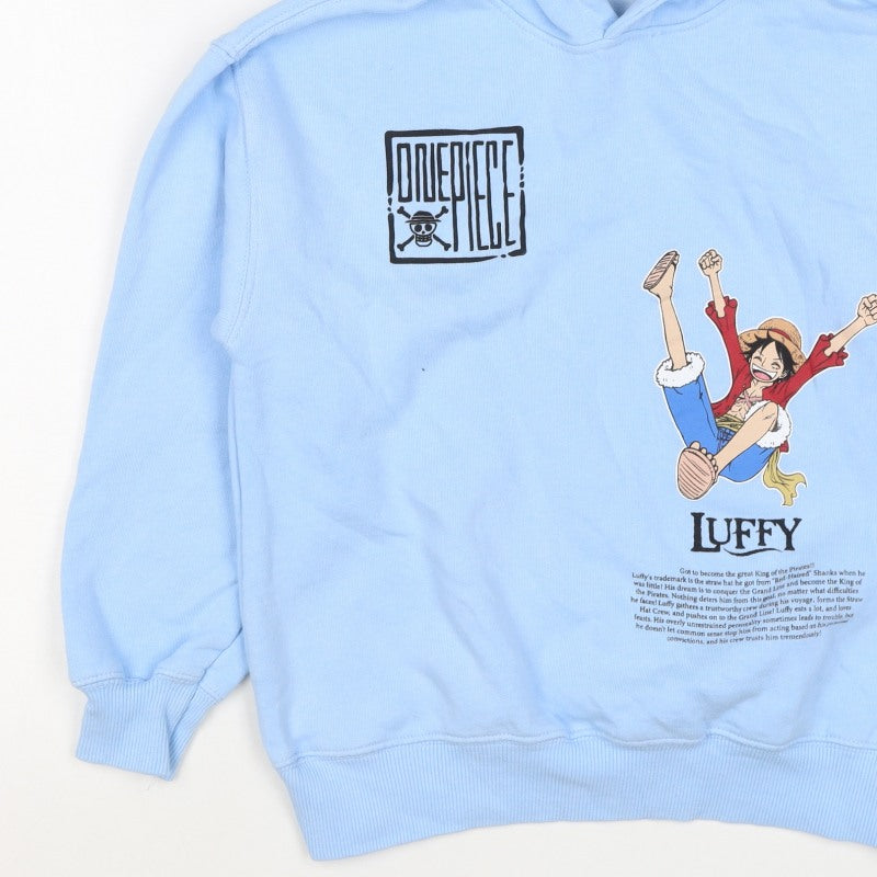 Additional view of Zara boys’ blue 9-10 years one piece luffy graphic print pullover hoodie