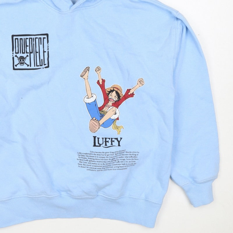 Additional view of Zara boys’ blue 9-10 years one piece luffy graphic print pullover hoodie