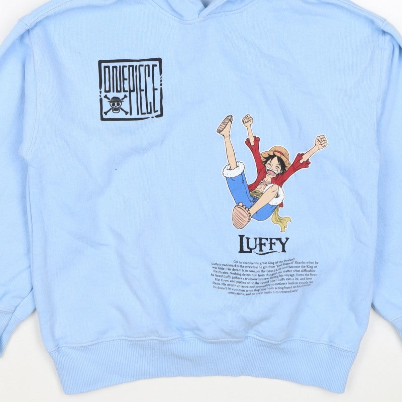 Additional view of Zara boys’ blue 9-10 years one piece luffy graphic print pullover hoodie