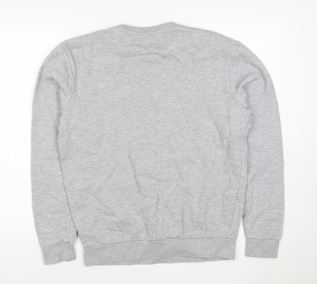 TU Men’s Grey Size S Crew Neck Pullover Fleece Sweatshirt