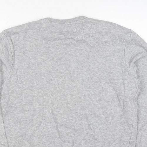 TU Men’s Grey Size S Crew Neck Pullover Fleece Sweatshirt