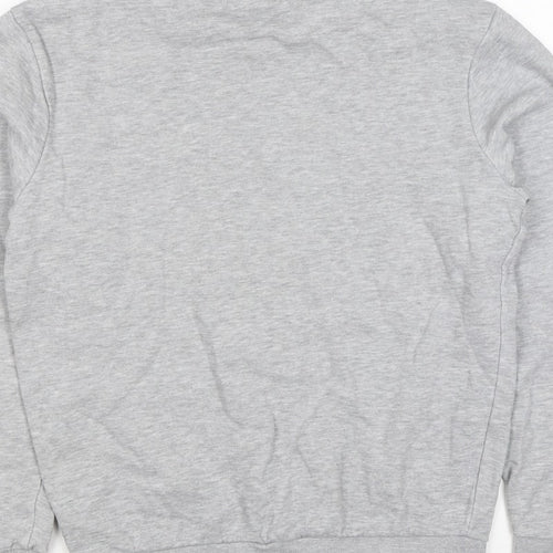 TU Men’s Grey Size S Crew Neck Pullover Fleece Sweatshirt