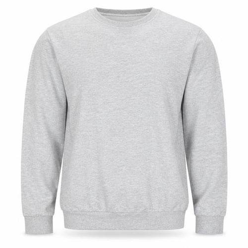 TU Men’s Grey Size S Crew Neck Pullover Fleece Sweatshirt