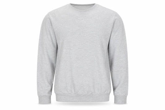 TU Men’s Grey Size S Crew Neck Pullover Fleece Sweatshirt