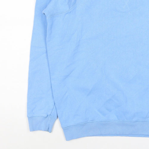 Jack Wills Women Blue UK 8 Pullover Fleece Logo Sweatshirt