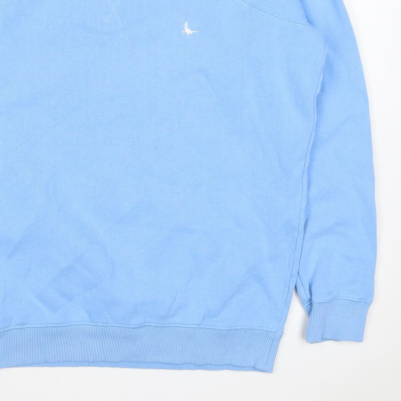Jack Wills Women Blue UK 8 Pullover Fleece Logo Sweatshirt