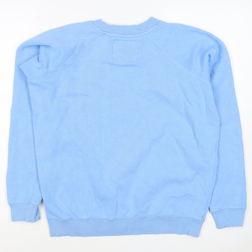 Jack Wills Women Blue UK 8 Pullover Fleece Logo Sweatshirt