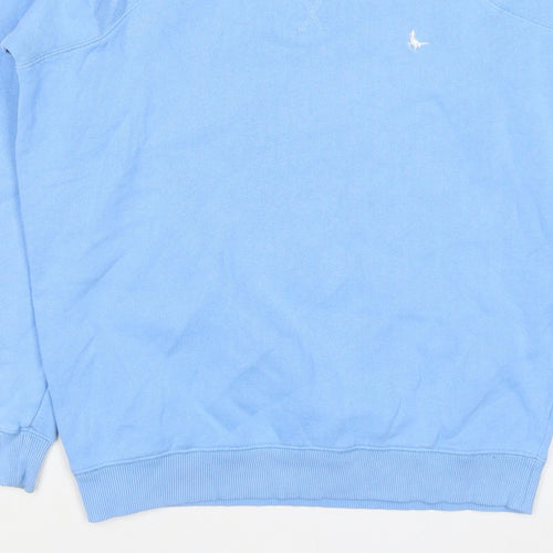 Jack Wills Women Blue UK 8 Pullover Fleece Logo Sweatshirt