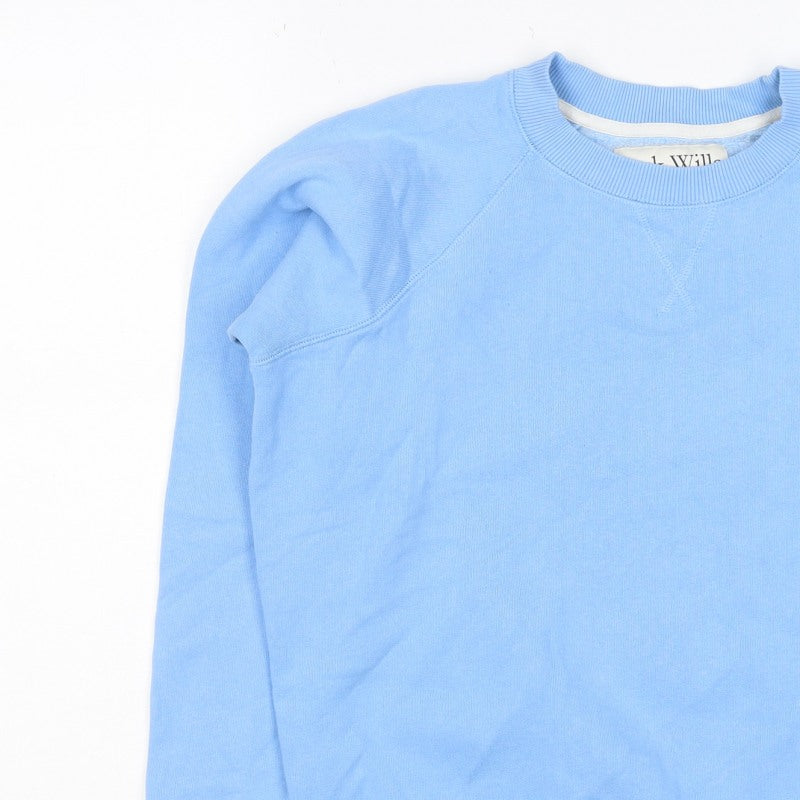 Jack Wills Women Blue UK 8 Pullover Fleece Logo Sweatshirt