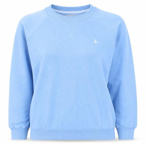 Jack Wills Women Blue UK 8 Pullover Fleece Logo Sweatshirt