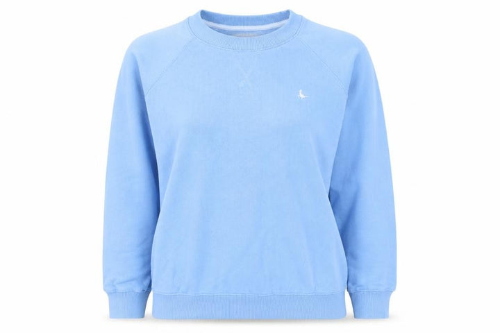 Jack Wills Women Blue UK 8 Pullover Fleece Logo Sweatshirt