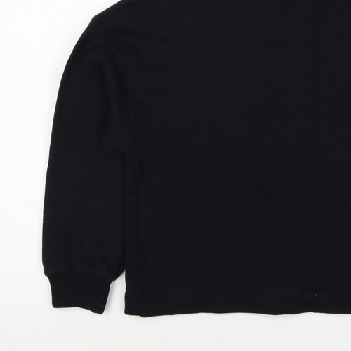River Island Women’s Black M Roll Neck Pullover Sweatshirt Logo