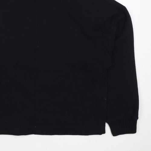 River Island Women’s Black M Roll Neck Pullover Sweatshirt Logo