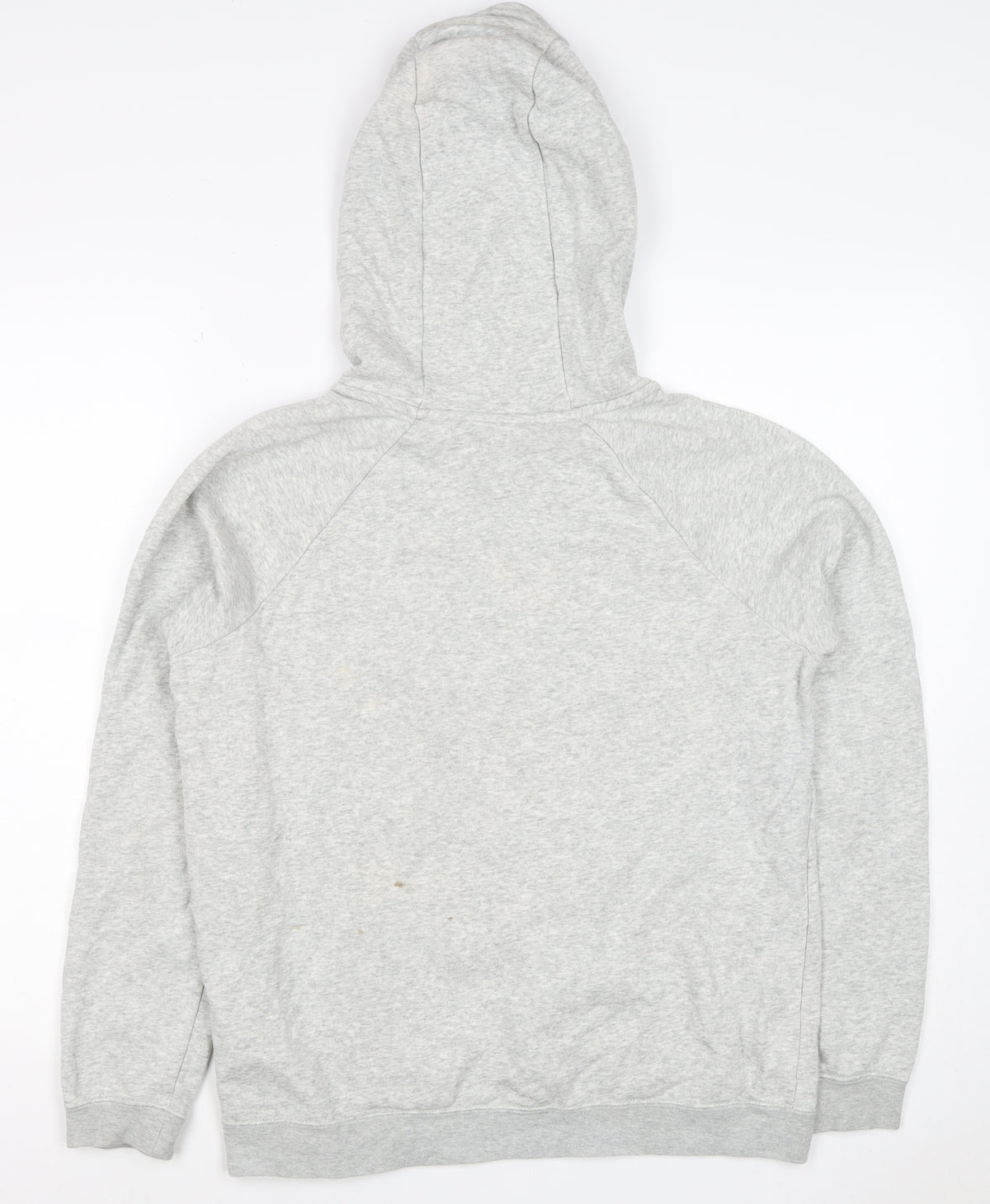 Nike Men's Grey S Pullover Hoodie Logo Pocket Cotton Blend