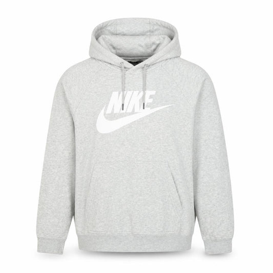 Nike Men's Grey S Pullover Hoodie Logo Pocket Cotton Blend